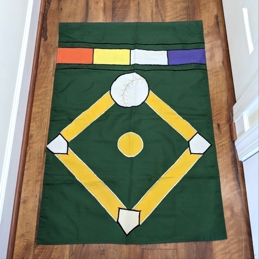 Vintage Baseball Large Flag